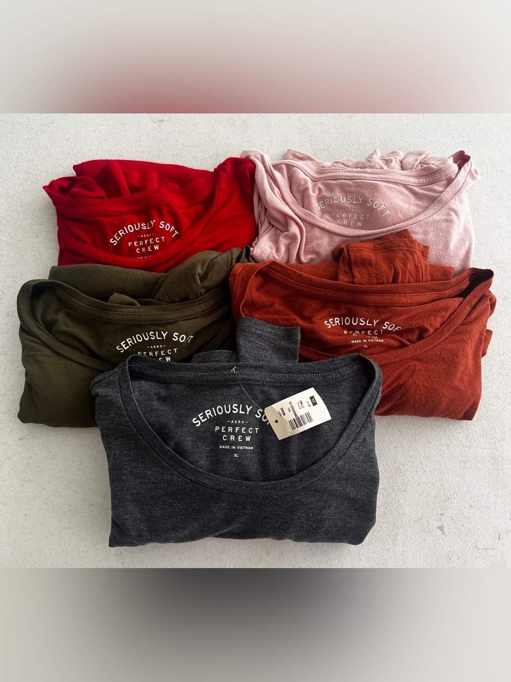 Seriously Soft Crew Long Sleeve Tee - Charcoal